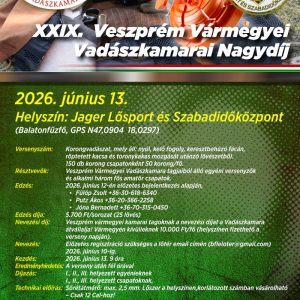 XXIX. Veszprém Vármegyei Vadászkamarai Nagydíj